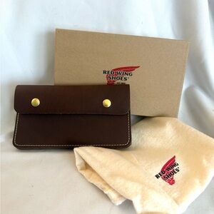 Red Wing Shoes Brown Mens Trucker Leather Wallet Amber Frontier